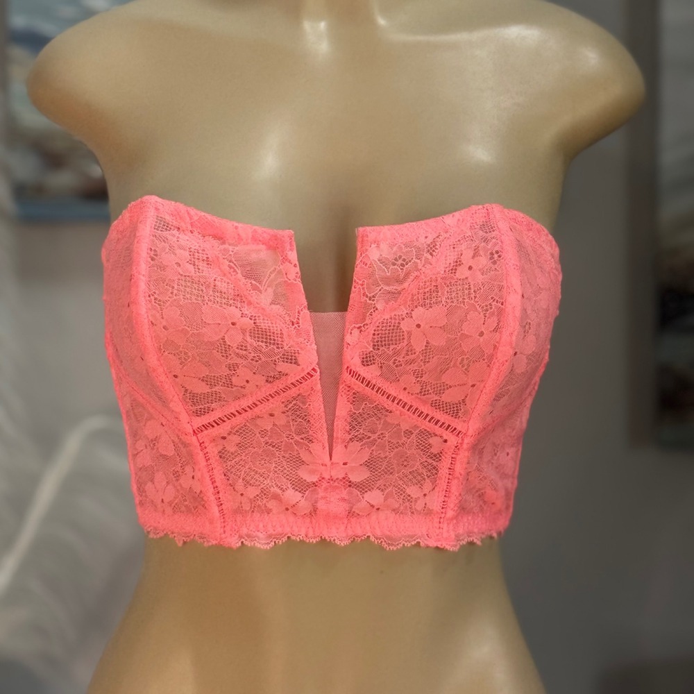 Victoria's Secret Dream Angels Lace Longline Bustier / Corset Bra — Size Large